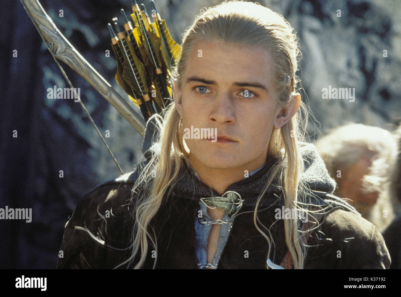 LE SEIGNEUR DES ANNEAUX : LES DEUX TOURS ORLANDO FLEURISSENT COMME LEGOLAS date : 2002 Banque D'Images