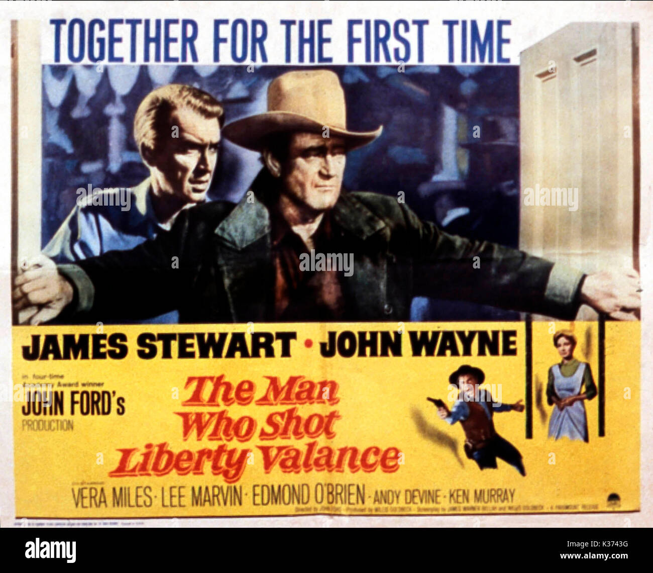 L'homme qui a tourné Liberty Valance, 1962, film Banque D'Images