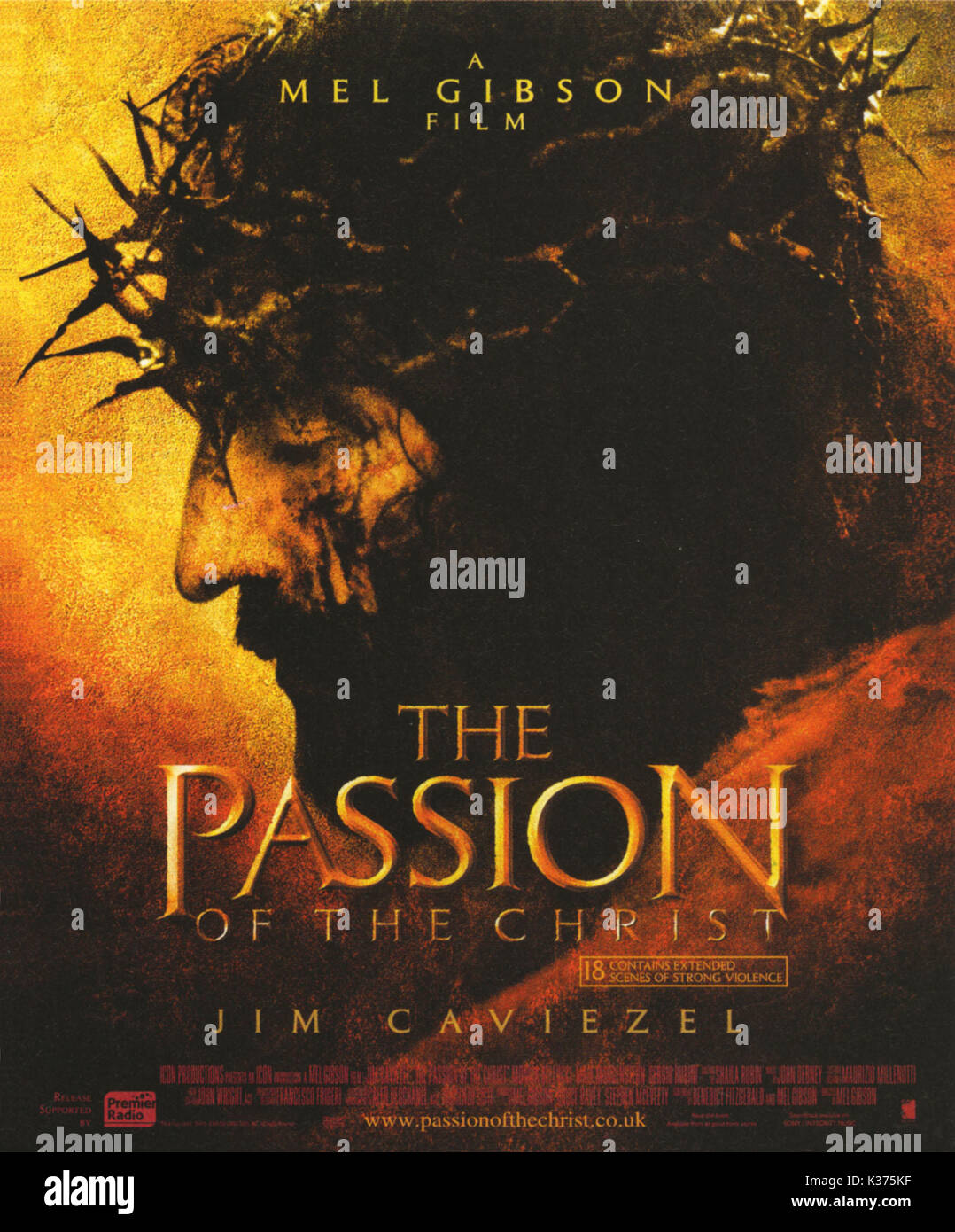 La PASSION DU CHRIST RÉALISÉ PAR MEL GIBSON AVEC JIM CAVIEZEL POSTER DE LA SUBVENTION À L'ARCHIVE RONALD17/24304/85 LA PASSION DU CHRIST RÉALISÉ PAR MEL GIBSON AVEC JIM CAVIEZEL Date : 2004 Banque D'Images