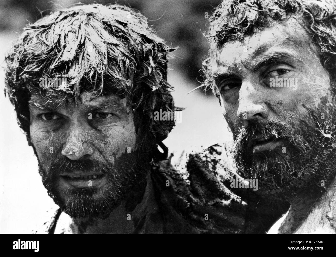 Ultimo mondo cannibale L-R Ivan Rassimov et Massimo Foschi Banque D'Images