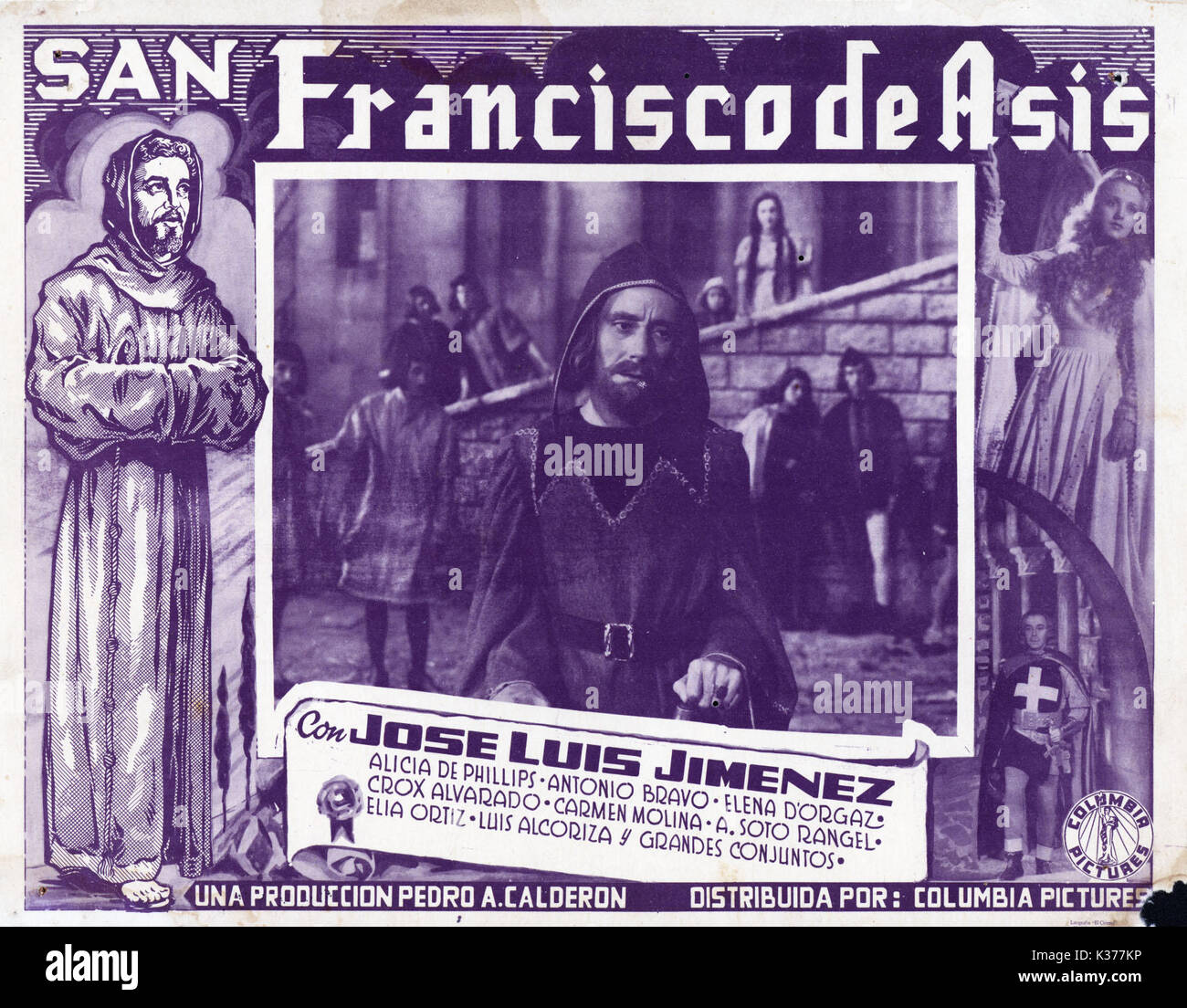 SAN FRANCISCO DE ASIS JOSE LUIS JIMENEZ COMME SAINT FRANÇOIS D'ASSISE 1944 Banque D'Images