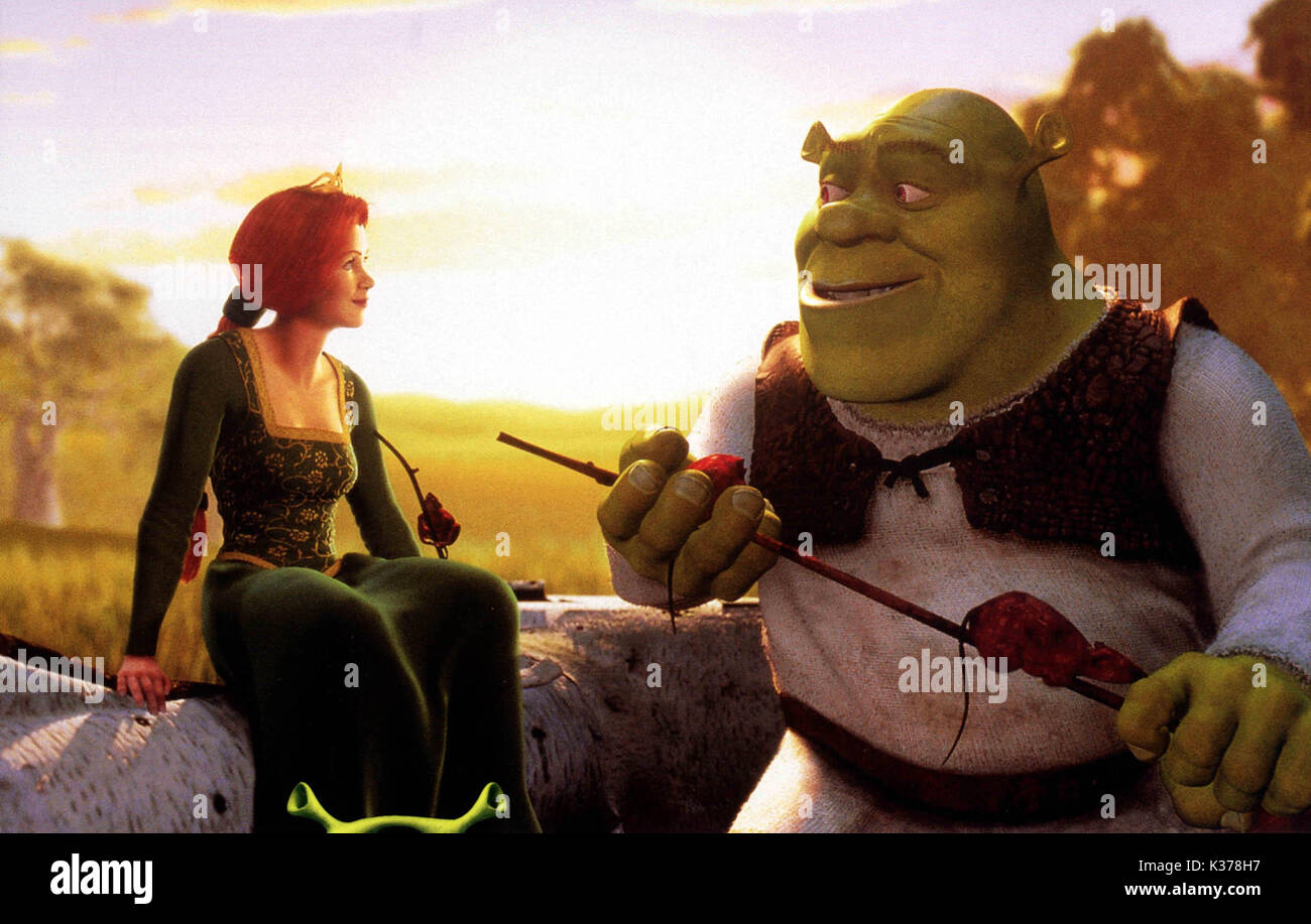 SHREK SHREK, la princesse Fiona, Shrek Date : 2001 Banque D'Images