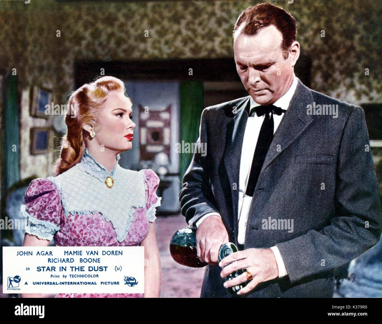 STAR DANS LA POUSSIÈRE MAMIE Van Doren, LEIF ERICKSON Date : 1956 Banque D'Images