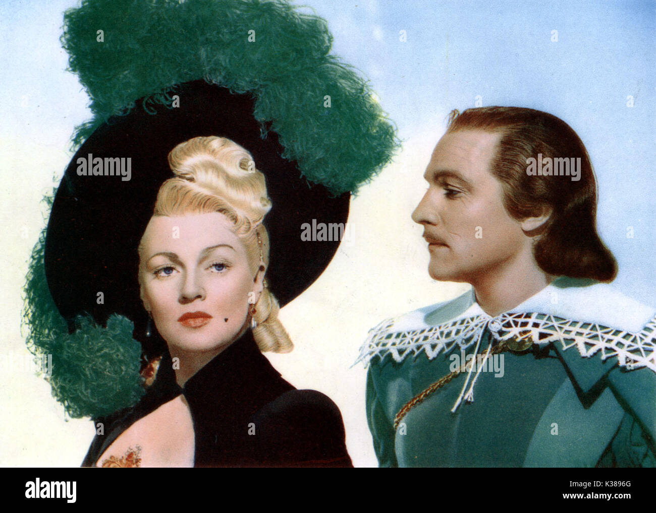 Photo Cartonnée 18x23.5cm (1949) LES 3 MOUSQUETAIRES Lana Turner Gene Kelly TBEe
