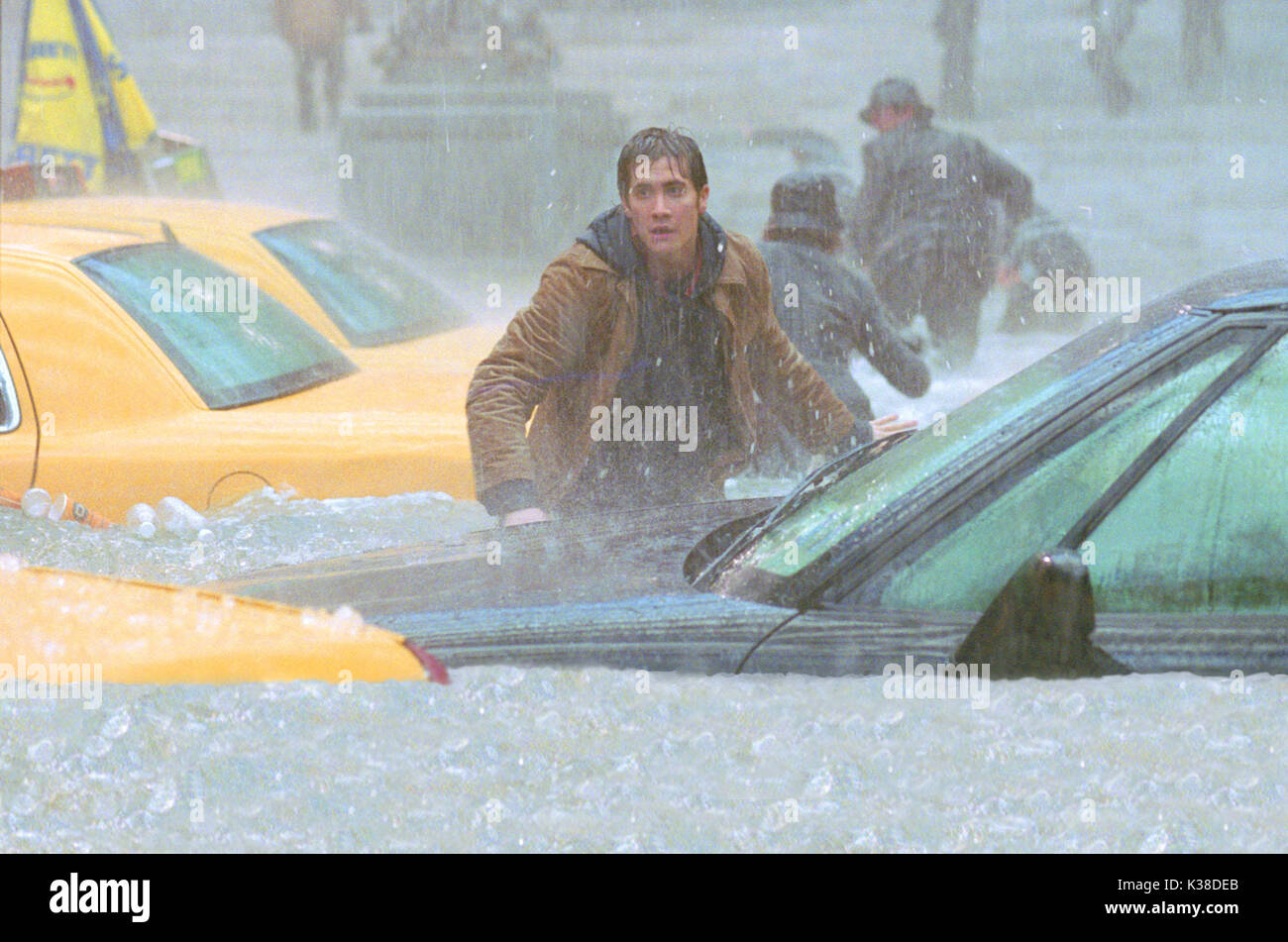 Le jour d'après Jake Gyllenhaal OBJET : PHÉNOMÈNES MÉTÉOROLOGIQUES, pluie, inondation DE PRESSE PAR 20th Century Fox Date : 2004 Banque D'Images