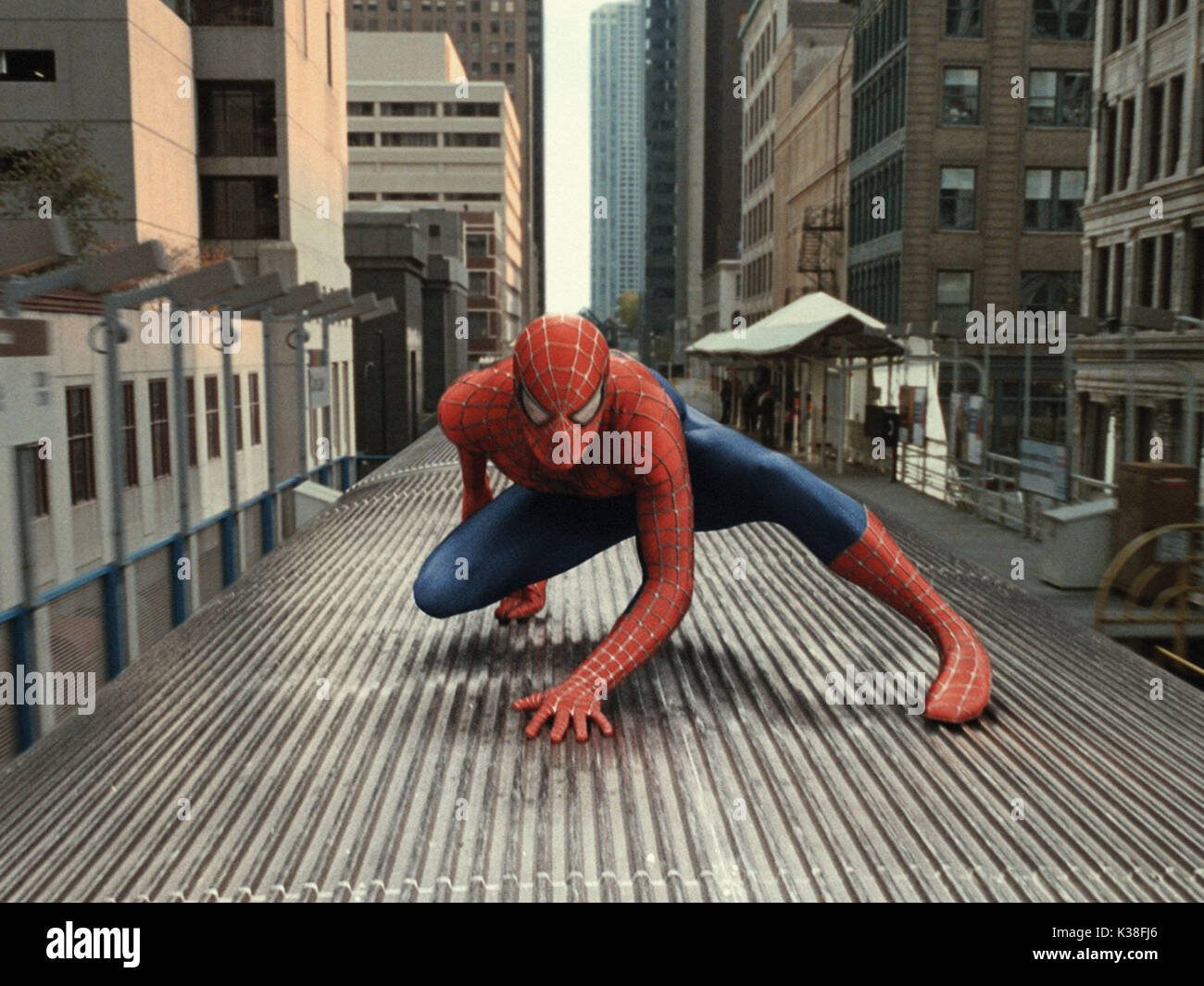 SPIDER-MAN 2 OBJET : Tobey Maguire, héros de comics SUPER HÉROS Date : 2004 Banque D'Images