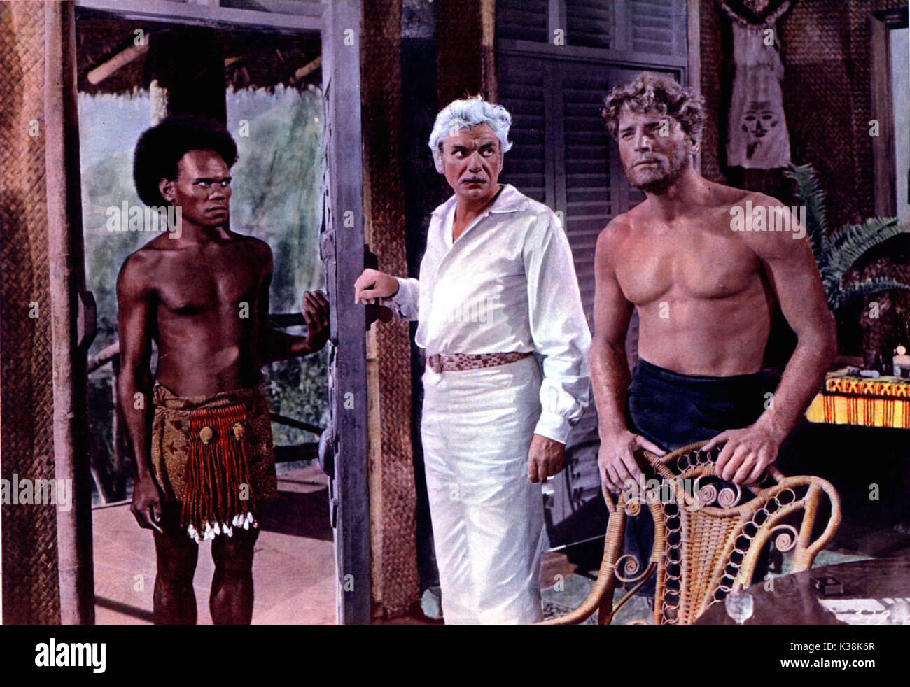 Sa Majesté O'KEEFE [US/1954] ANDRÉ MORELL, centre et Burt Lancaster,bonne Date : 1954 Banque D'Images
