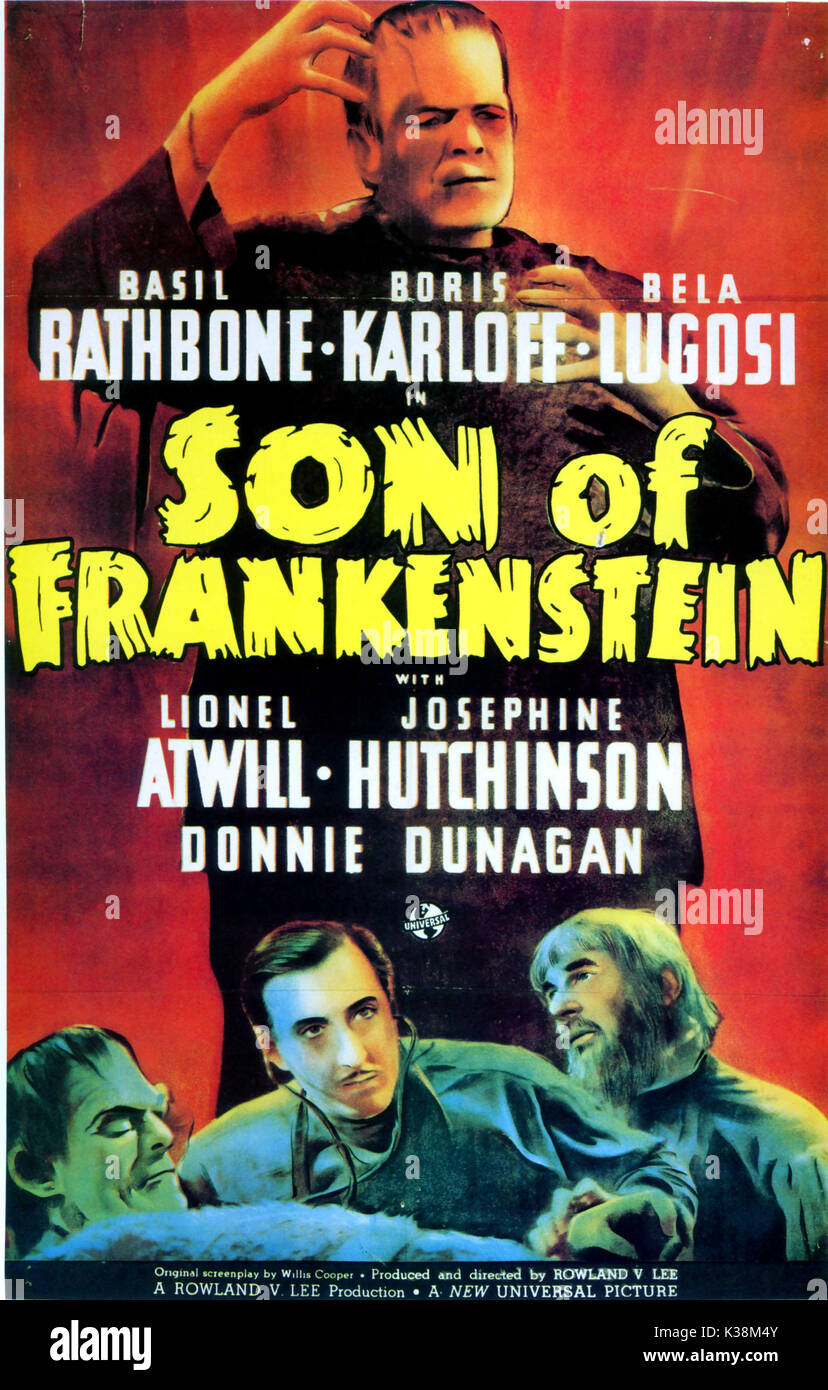 Fils DE FRANKENSTEIN POSTER Banque D'Images