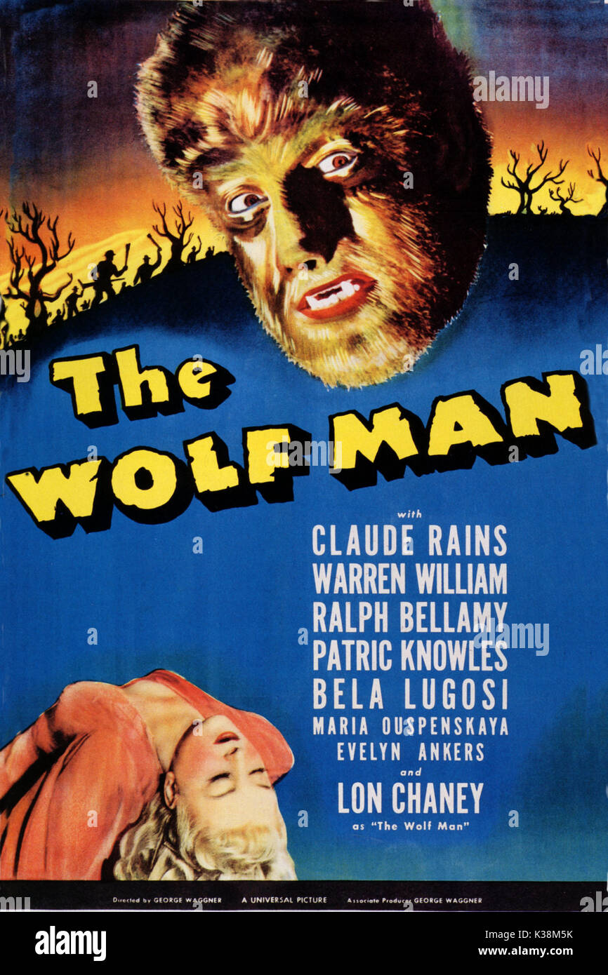 THE WOLF MAN POSTER Banque D'Images