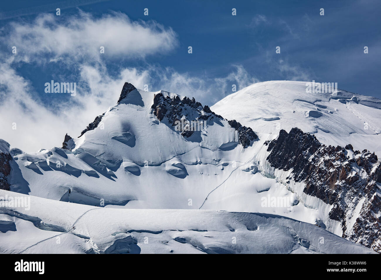 Aiguille du Midi : Le Mont Blanc Banque D'Images