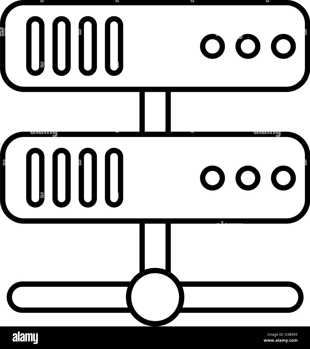 L'icône du centre de données serveur vector illustration design Illustration de Vecteur
