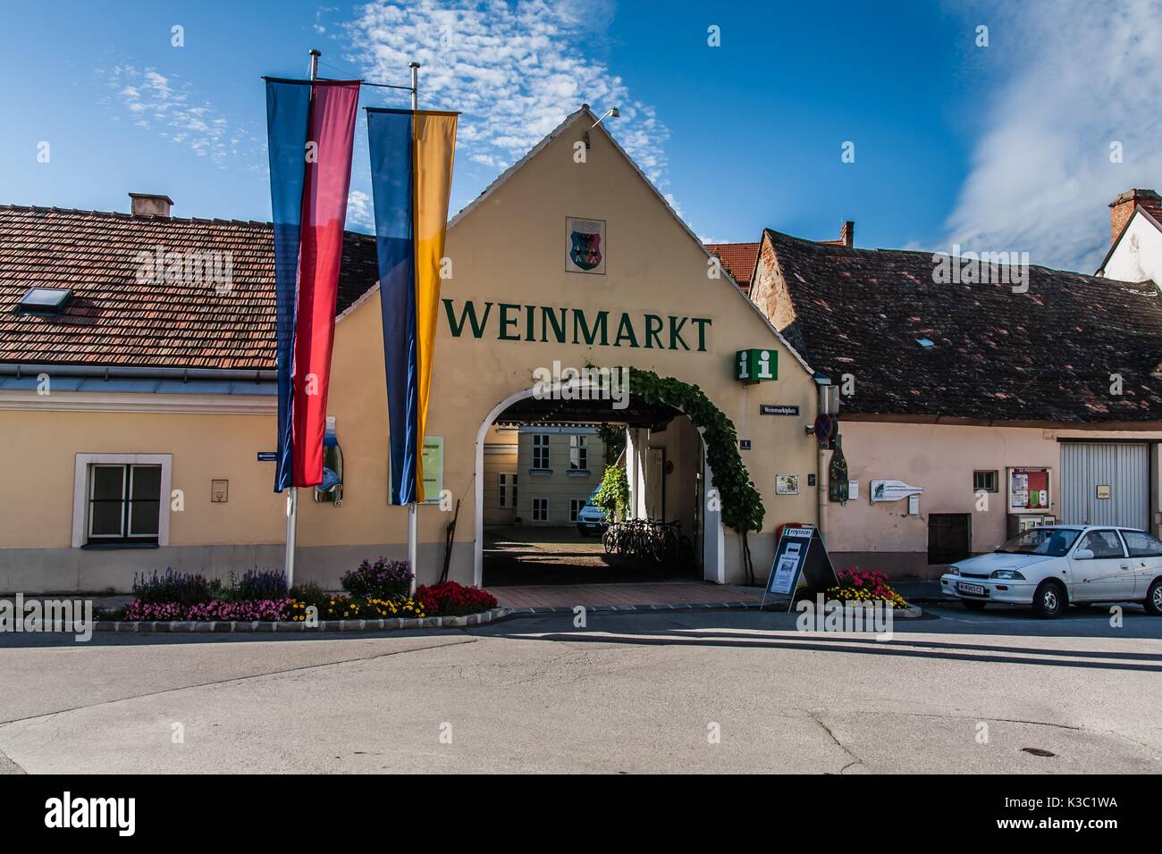 Le marché du vin de Poysdorf, Autriche Banque D'Images