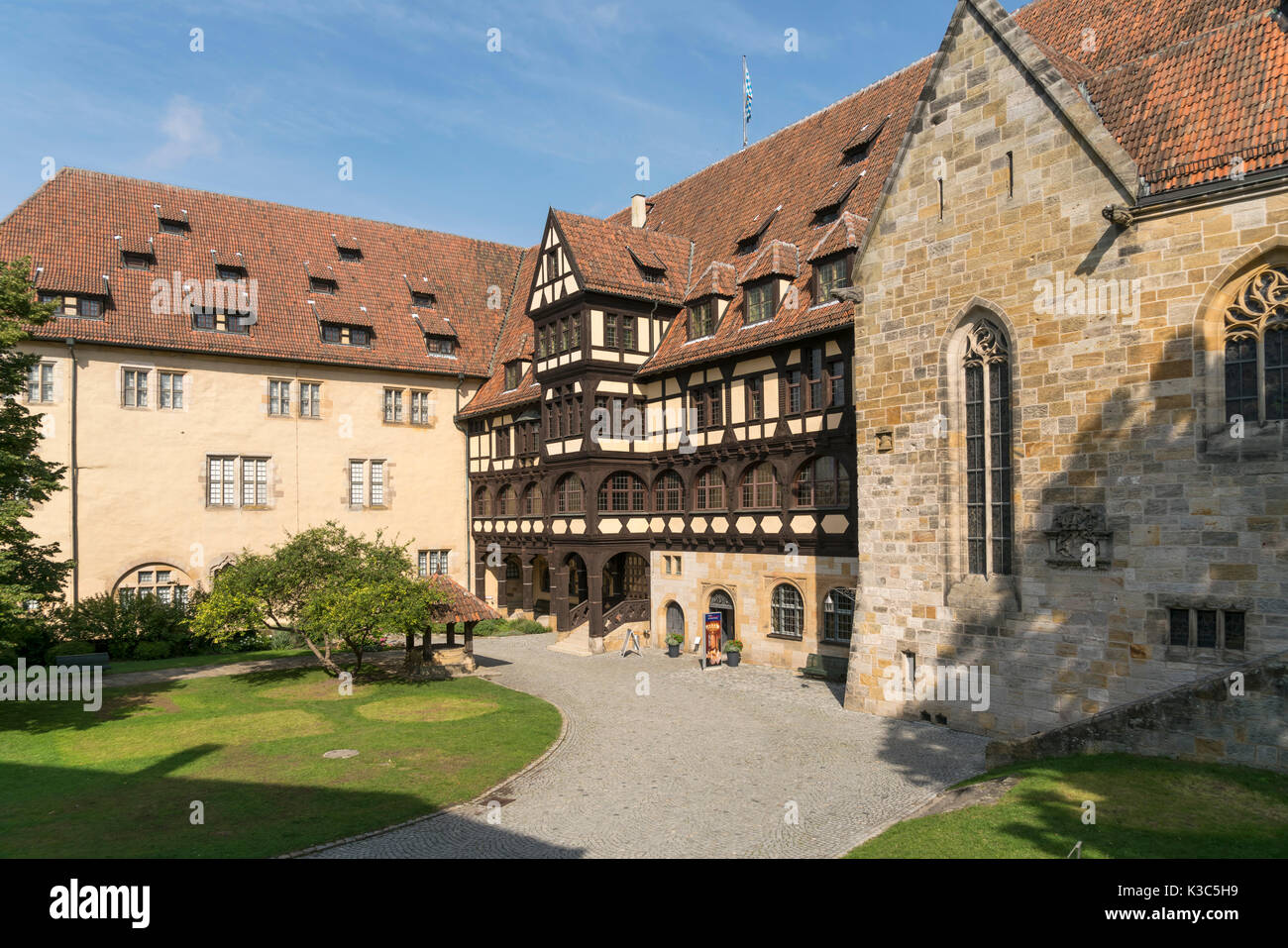 Innenhof, Burg en Veste Coburg Coburg, Oberfranken, Bayern, Deutschland | Courtyard, Veste Coburg, ou forteresse, Coburg Coburg, Haute-Franconie, Bav Banque D'Images