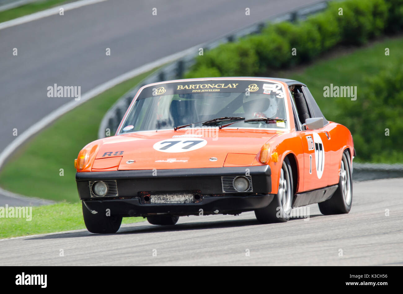 Porsche 914 à l'événement de course historique Barber Motorsports Park Banque D'Images