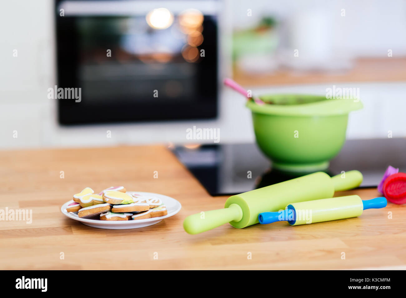 Cookies faits par des enfants Banque D'Images