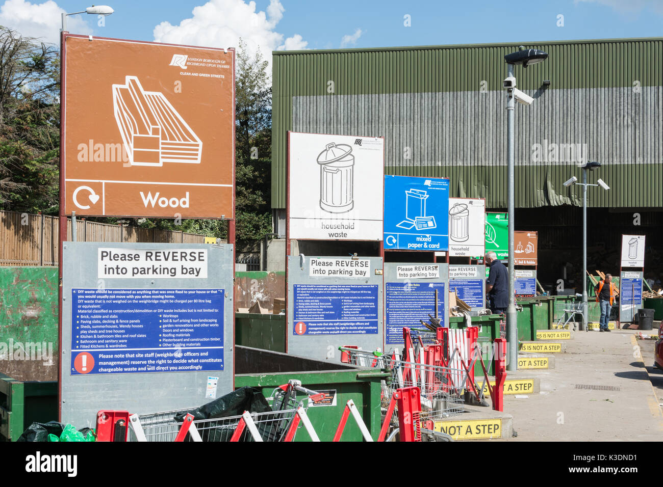 Le Conseil Richmond Townmead Road la réutilisation et le recyclage Center Banque D'Images