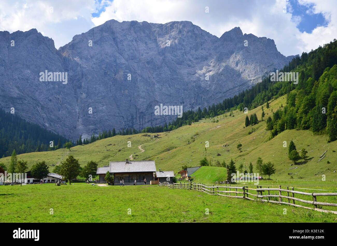Österreich, Tirol, FRA, Naturpark, Großer Ahornboden, Almdorf, Banque D'Images