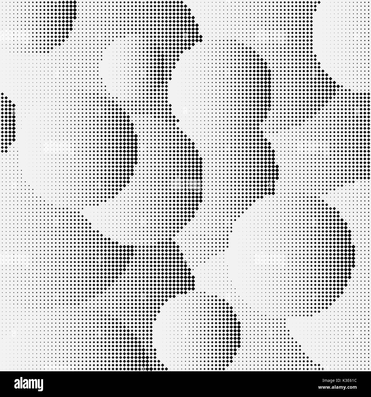 Contexte en demi-teinte sous la forme de cercles de points sous forme de carrés Illustration de Vecteur