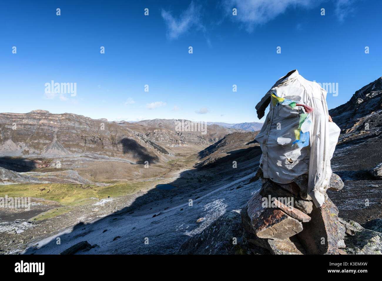 Vues de la cordillère Huayhuash trek, Pérou Banque D'Images