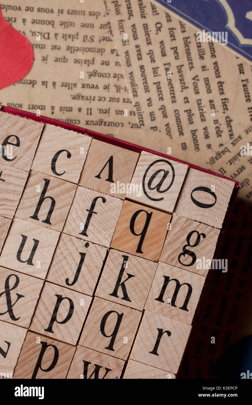 Mot de timbres de lettres Banque D'Images