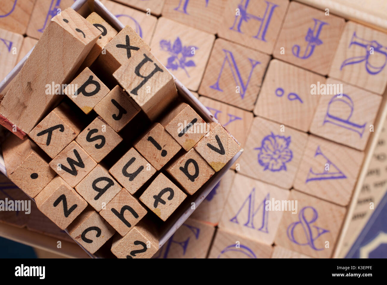 Mot de timbres de lettres Banque D'Images