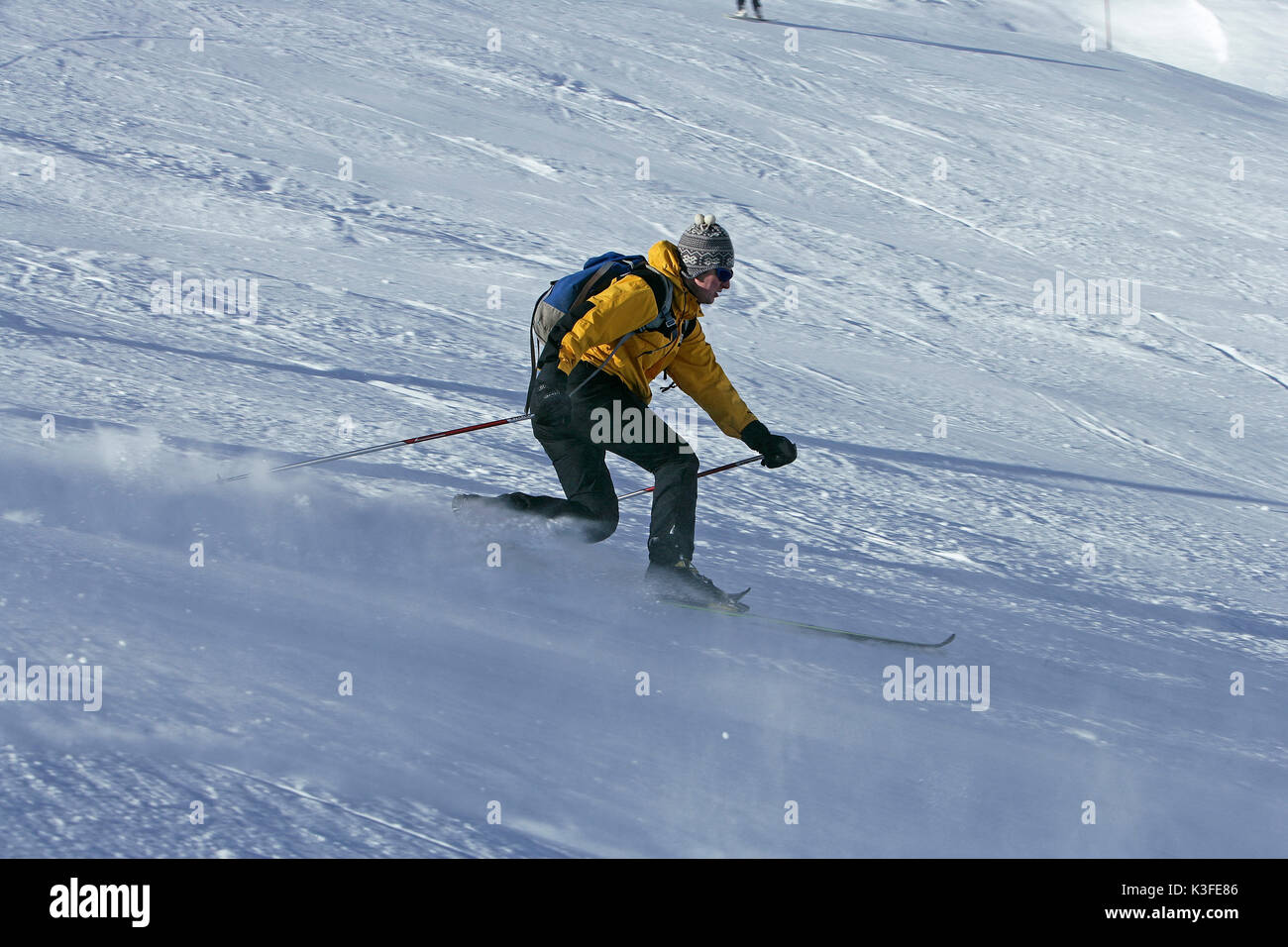 Les lecteurs de Ski telemark Banque D'Images