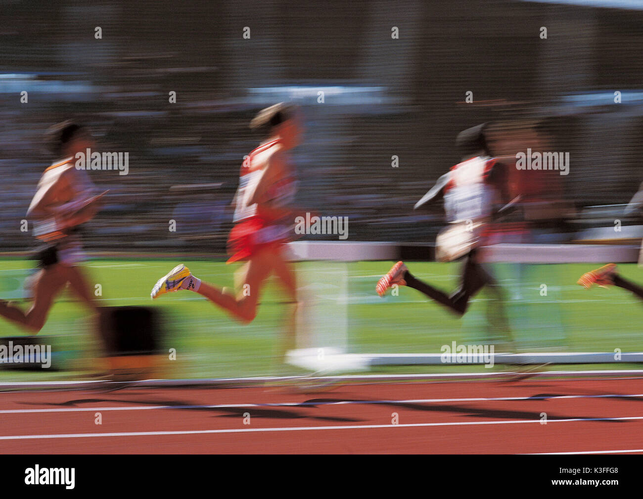 Les athlètes fermer l'exécution de longue distance Banque D'Images