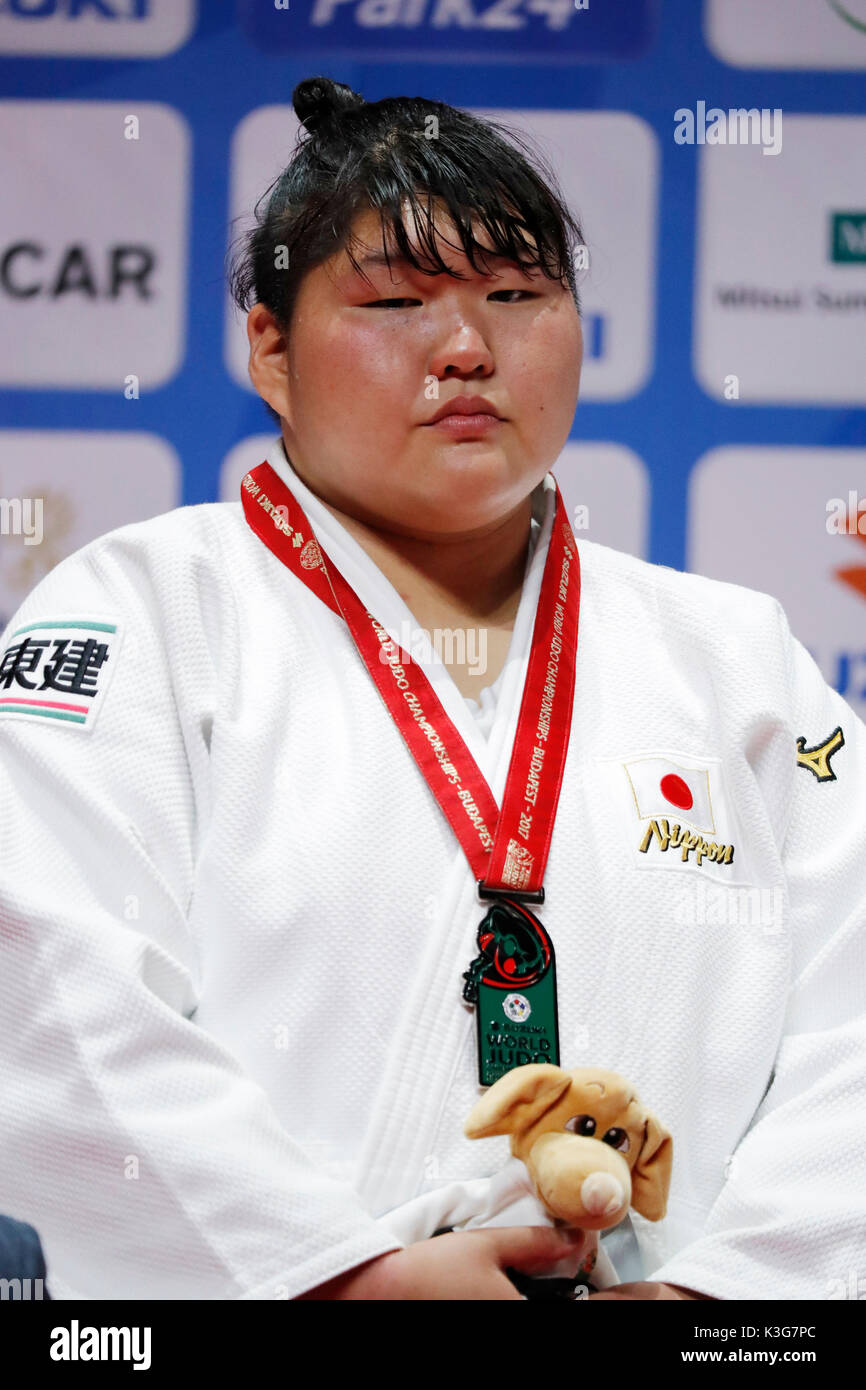 Budapest, Hongrie. 2Nd Sep 2017. Sara Asahina (JPN), le 2 septembre 2017 - SUZUKI : Judo Championnat du monde de judo 2017 Budapest féministe 78kg remise de médaille au Sport Arena Budapest à Budapest, Hongrie. Credit : Yusuke Nakanishi/AFLO SPORT/Alamy Live News Banque D'Images