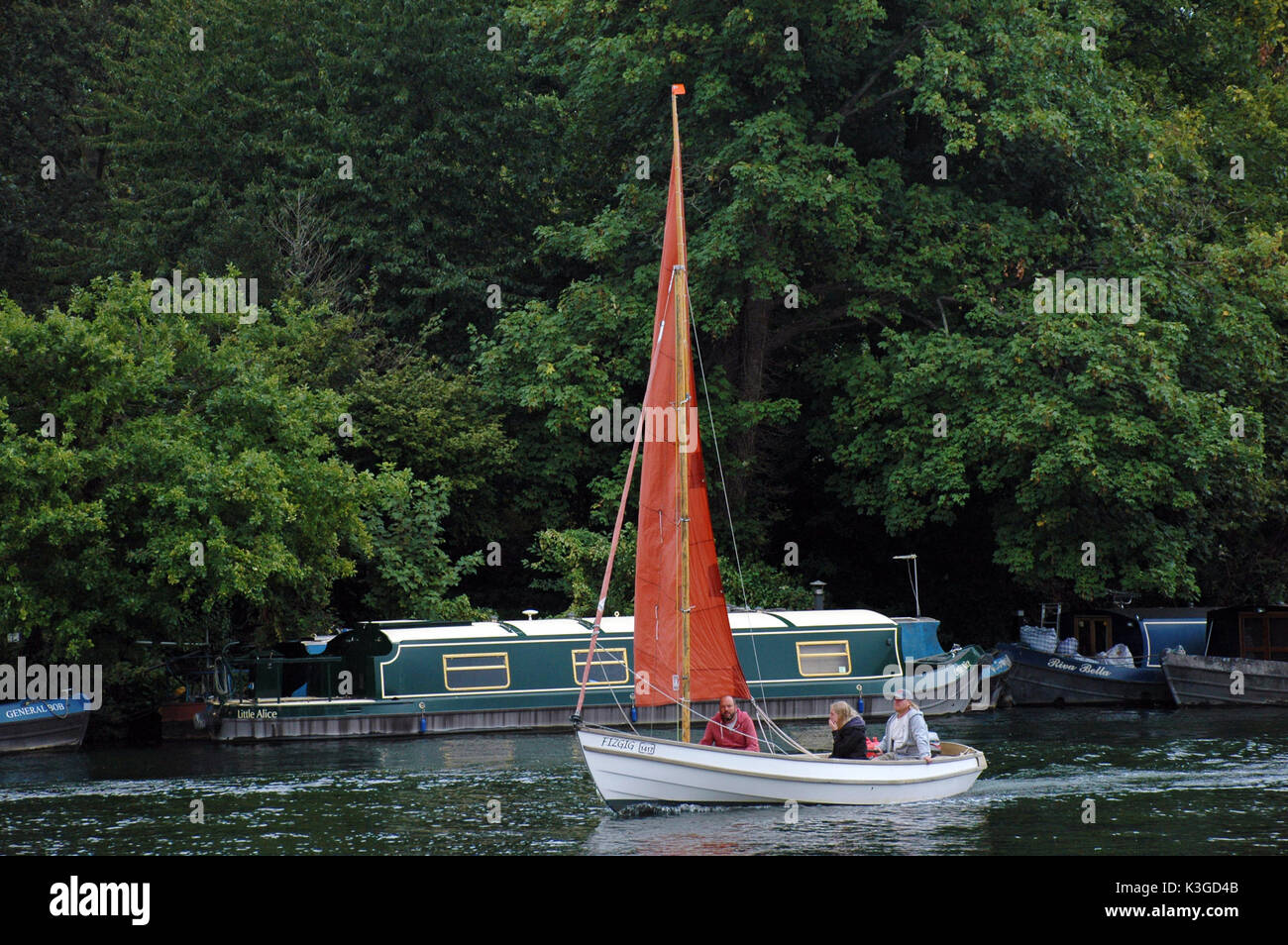 Londres, Royaume-Uni. 3 Septembre, 2017. Premier dimanche de septembre sur la Tamise, près de Hampton Court. Credit : JOHNNY ARMSTEAD/Alamy Live News Banque D'Images