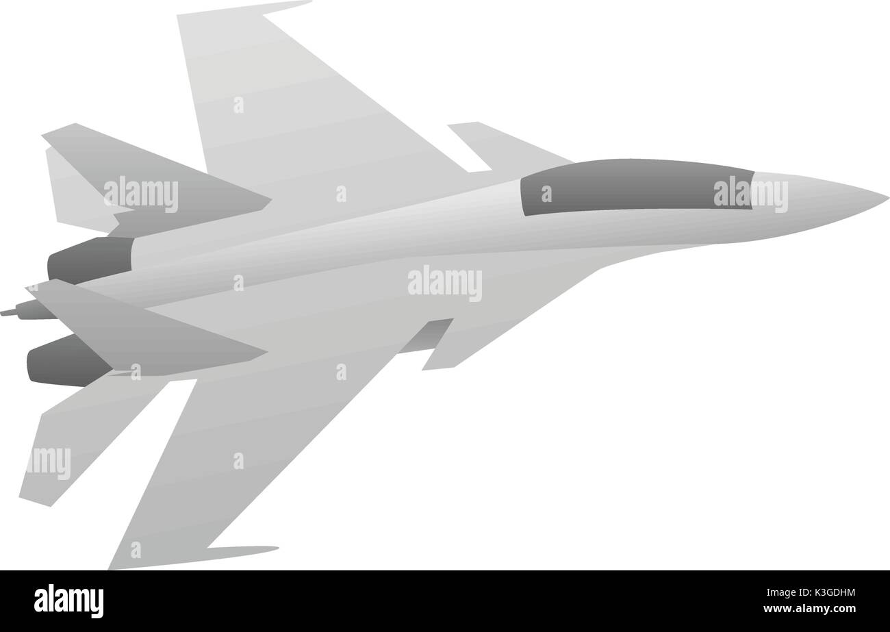 Avion de chasse militaire Illustration de Vecteur