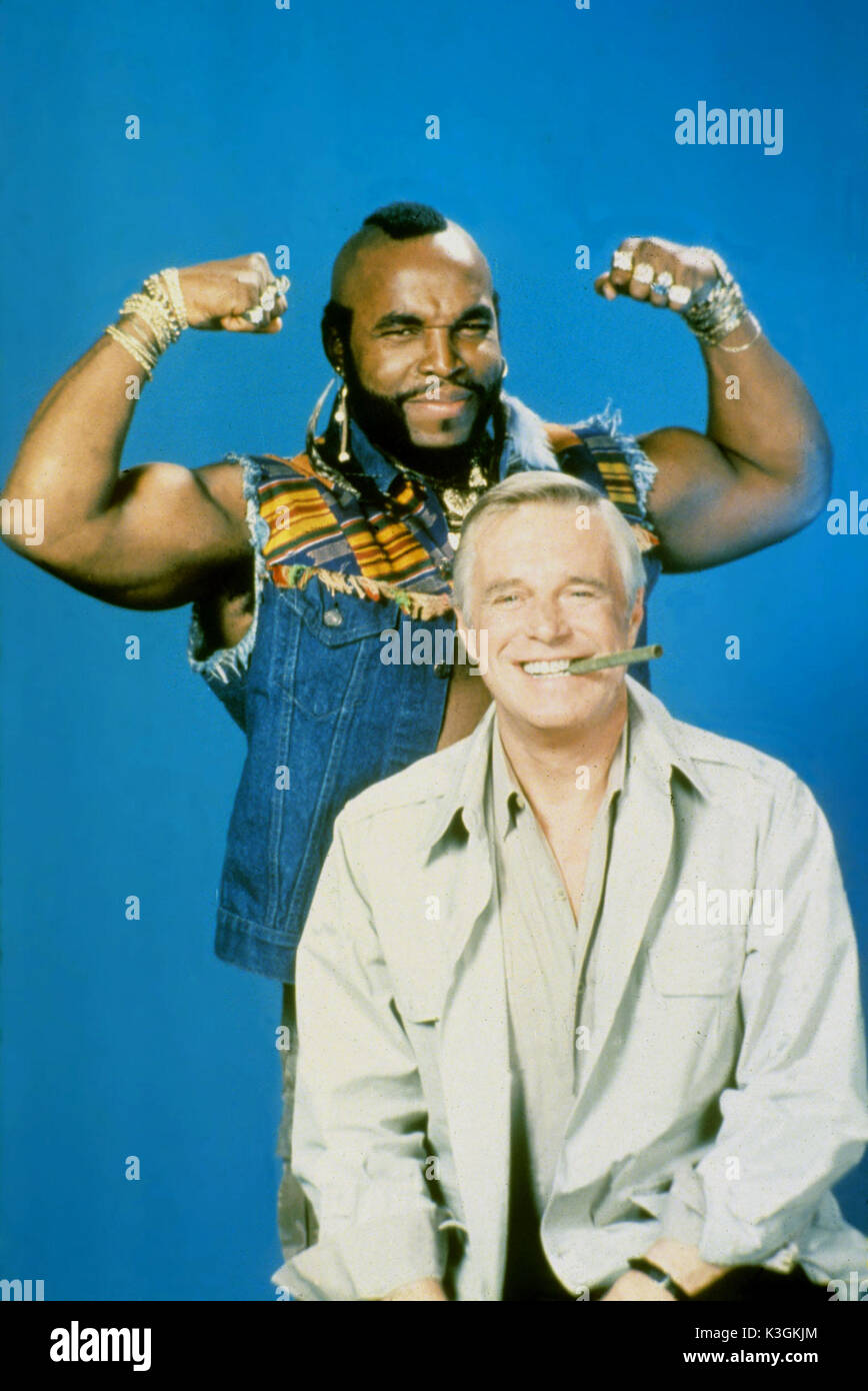 L'ÉQUIPE DE MR T comme BA Baracus, GEORGE PEPPARD comme Hannibal Smith Banque D'Images