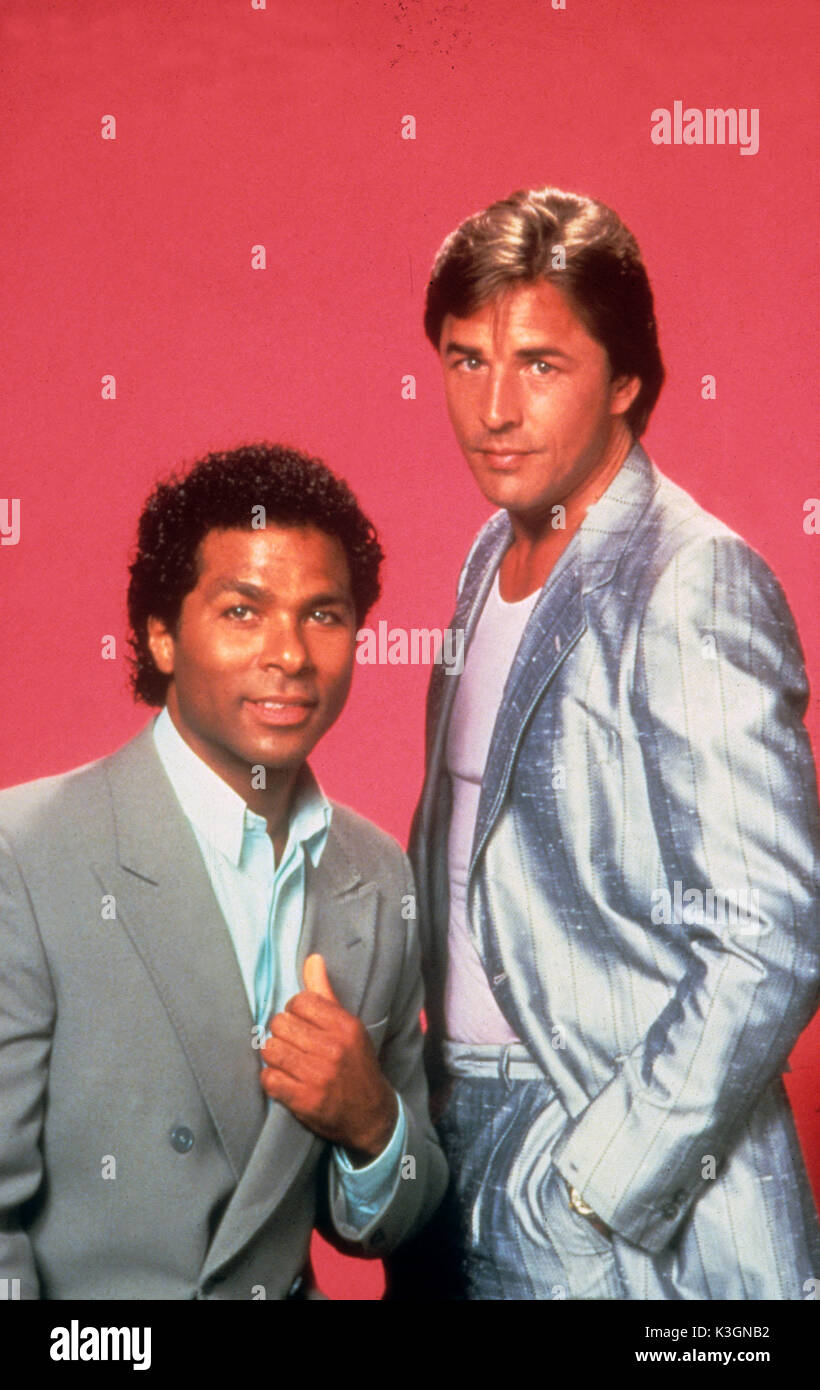 MIAMI VICE PHILIP MICHAEL THOMAS, DON JOHNSON Banque D'Images