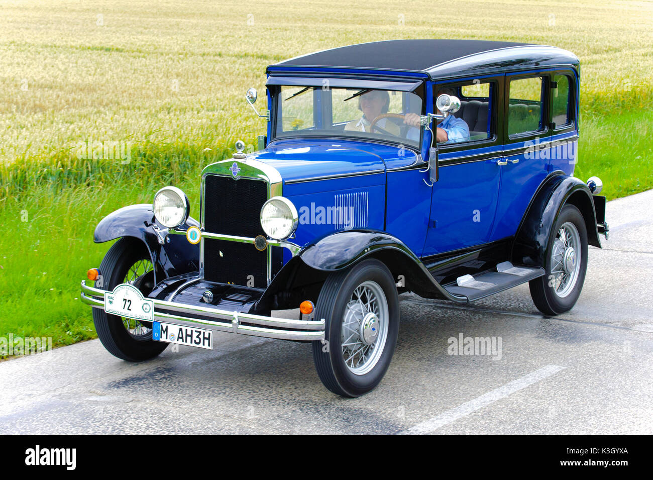Rallye anciens 'affirmation' Herkomer à Landsberg Lech en pendant au moins 80 ans, voitures, berline Chevrolet ici fermer votre annonce, l'année de fabrication en 1930 Banque D'Images