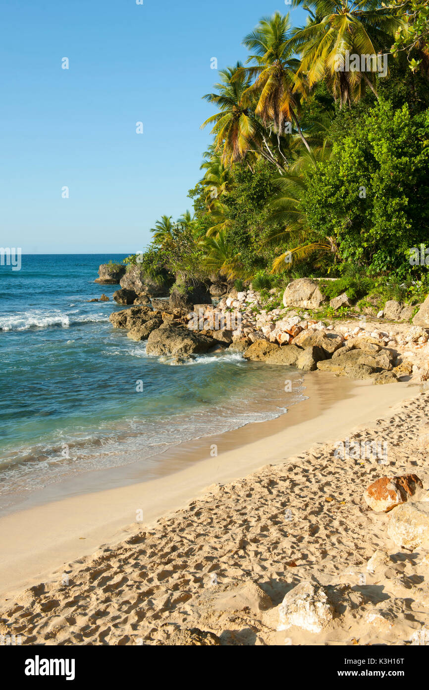 La République dominicaine, au nord-est, Cabrera, grand Playa Banque D'Images