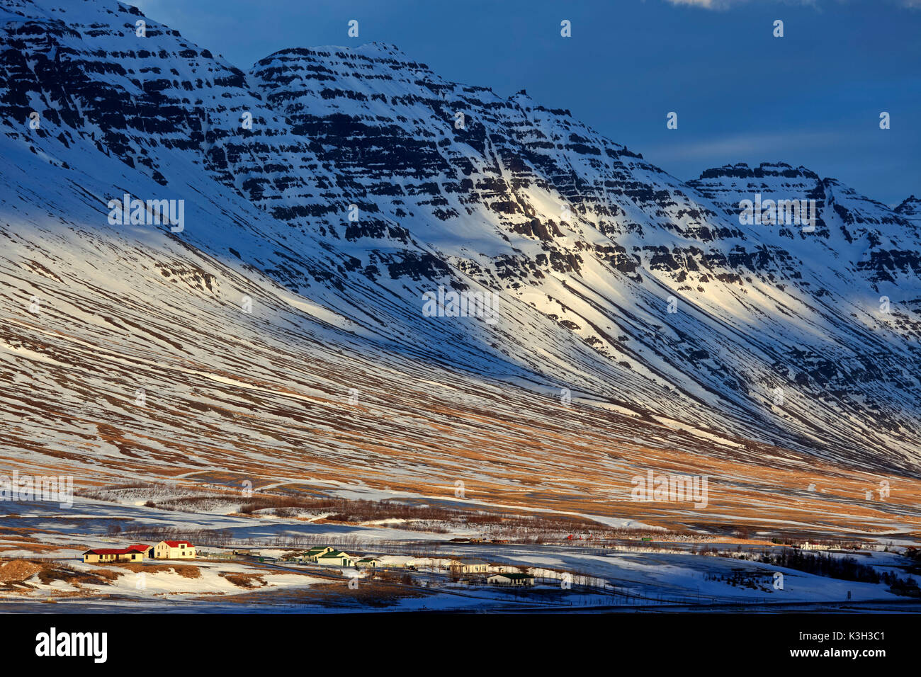 L'Islande, l'Austurland, fjords de l'Est, l'Est de l'islande, Margao Banque D'Images