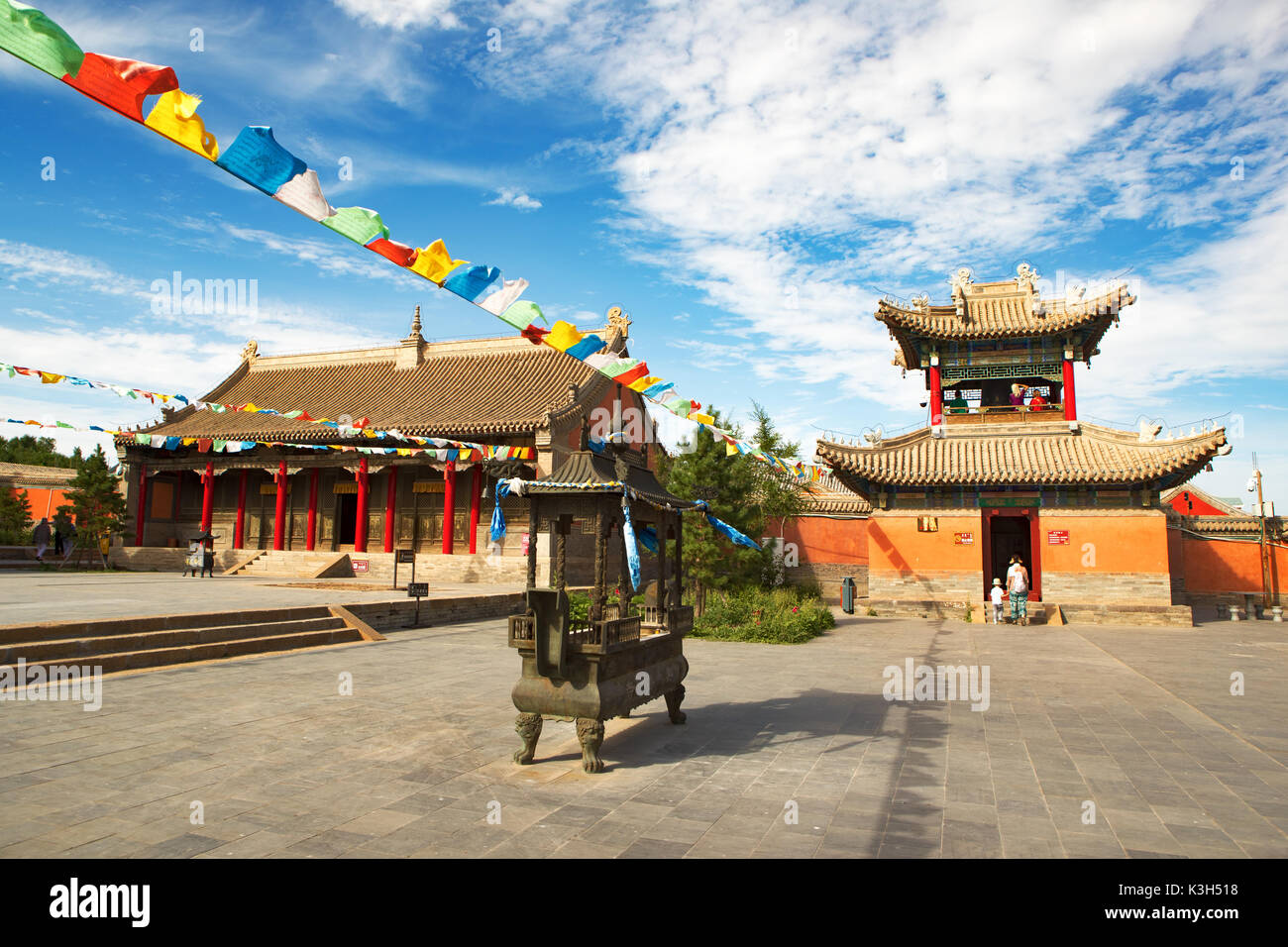 Xilinhot, Mongolie intérieure, Chine - 23 juillet, 2017 : beizi temple est l'une des plus grandes lamaseries en Mongolie intérieure. Banque D'Images