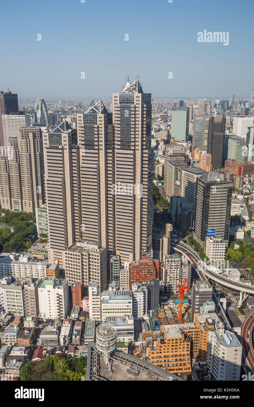Le Japon, la ville de Tokyo, Asakusa, Park Tower Bldg. Banque D'Images