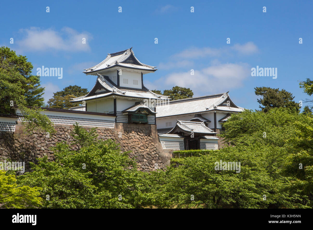 Le Japon, la ville de Kanazawa, Kanazawa Castle Banque D'Images