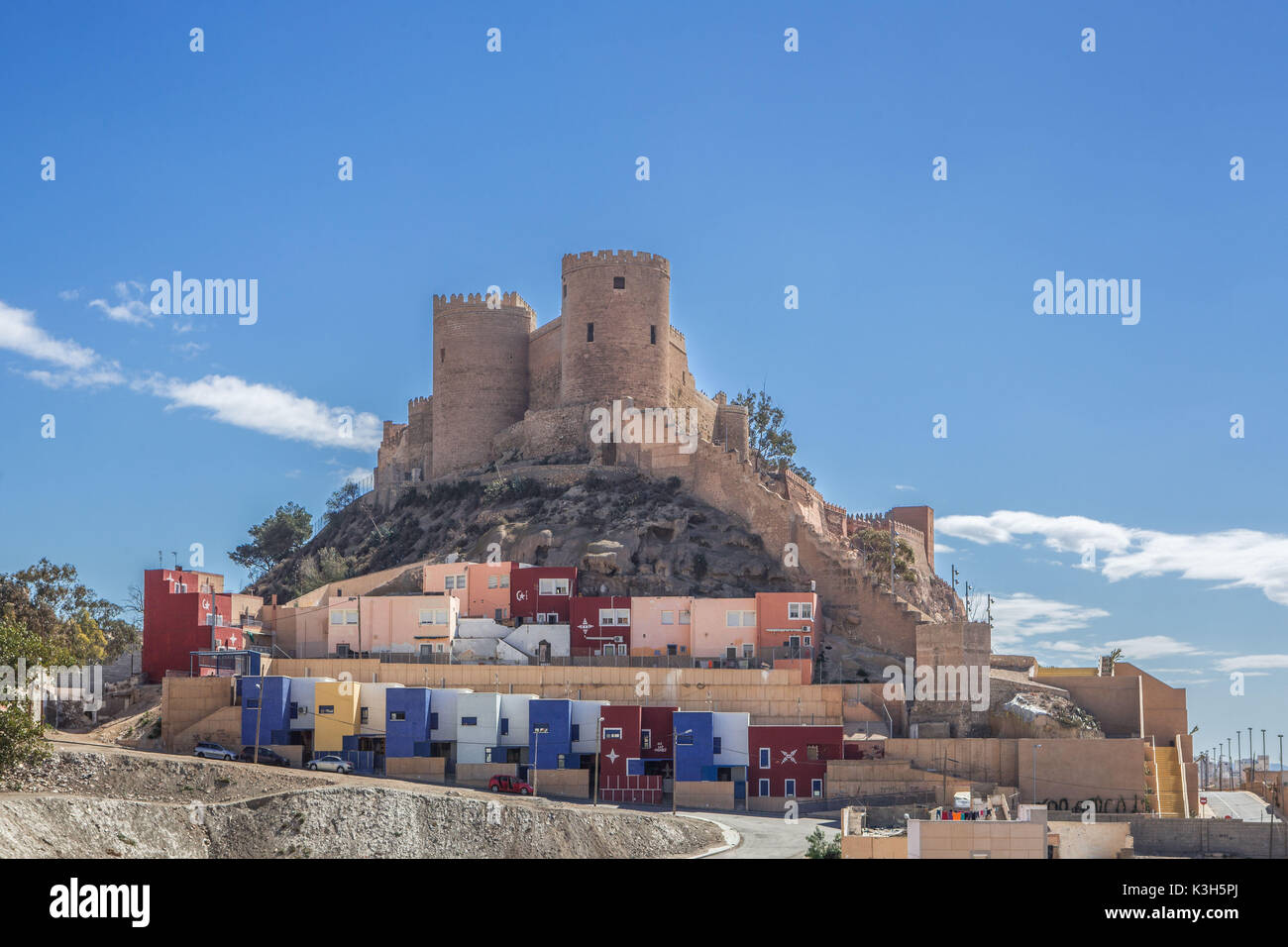 L'Espagne, la Ville d'Almeria, Almeria, château Alcazaba Banque D'Images