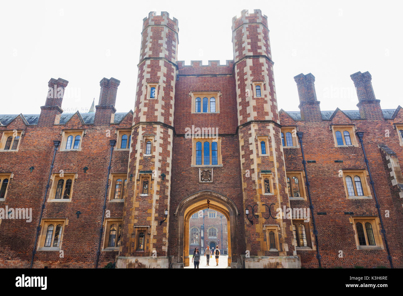 L'Angleterre, Cambridge, Cambridgeshire, St.John's College, la première cour Banque D'Images