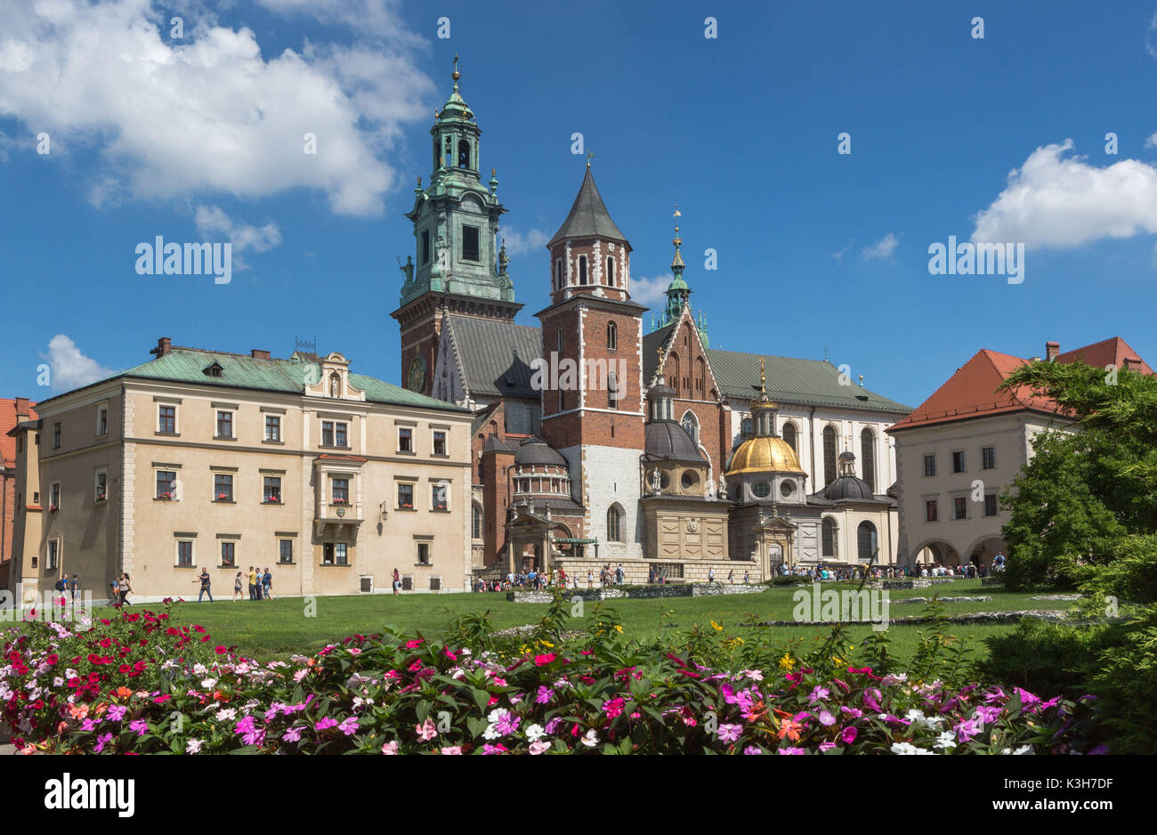 Pologne, Krakow City, le Château Royal de Wawel, l'UNESCO Patrimoine Mondial, Banque D'Images