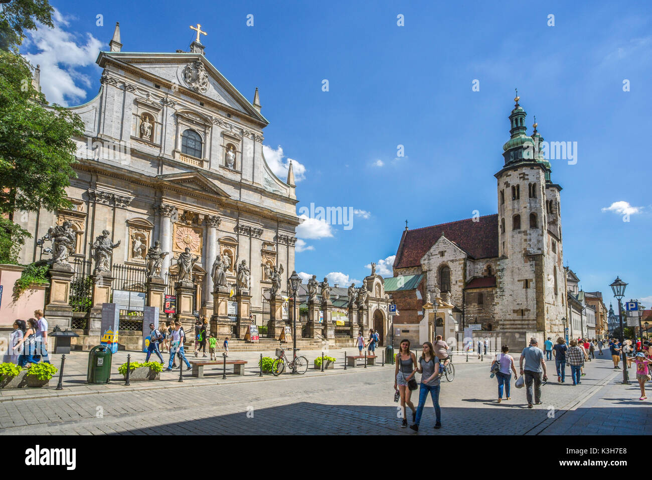 Pologne, Krakow City, Rue Grodzka, Église Saint Pierre et Paul Banque D'Images