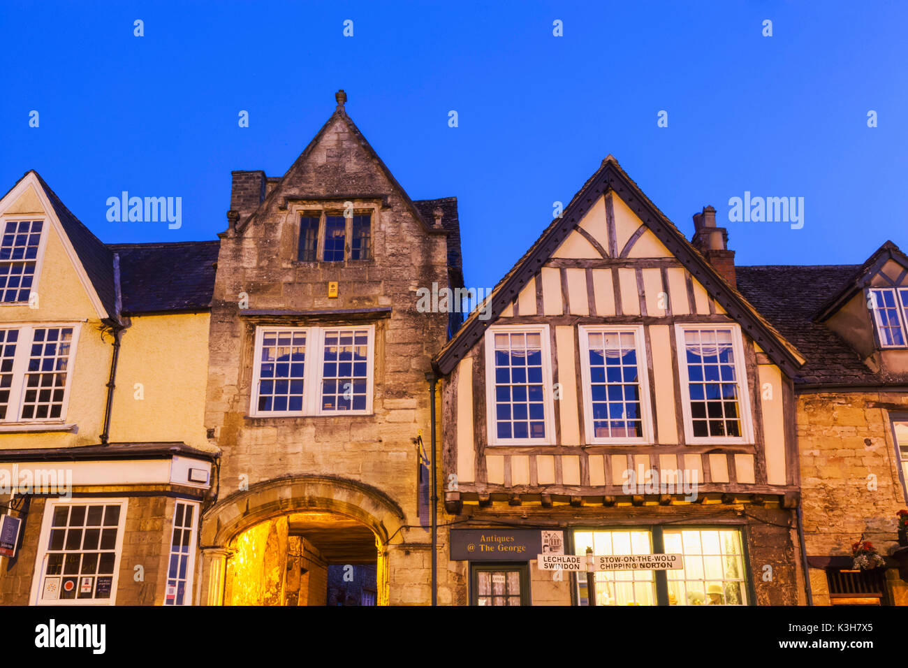 L'Angleterre, l'Oxfordshire, Cotswolds, B-1541 Banque D'Images