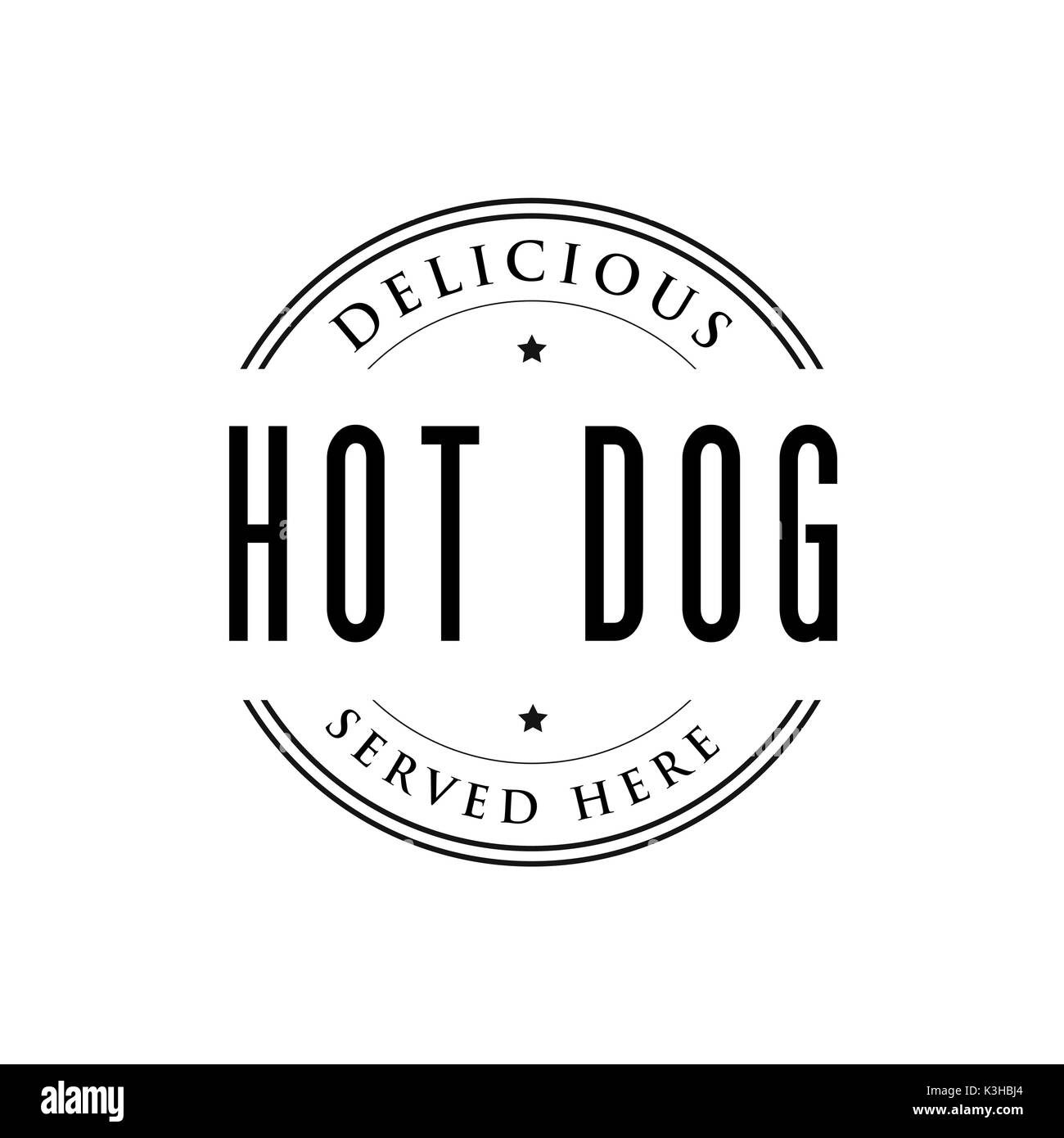 Hot Dog vintage stamp Illustration de Vecteur