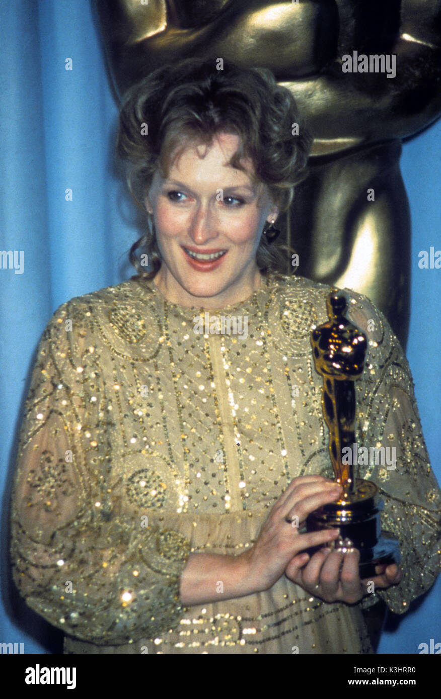 Cérémonie des Oscars 1982 Oscar de la meilleure actrice - Meryl Streep dans SOPHIE'S CHOICE Banque D'Images Cérémonie des Oscars 1982 Oscar de la meilleure actrice - Meryl Streep dans SOPHIE'S CHOICE Banque D'Images