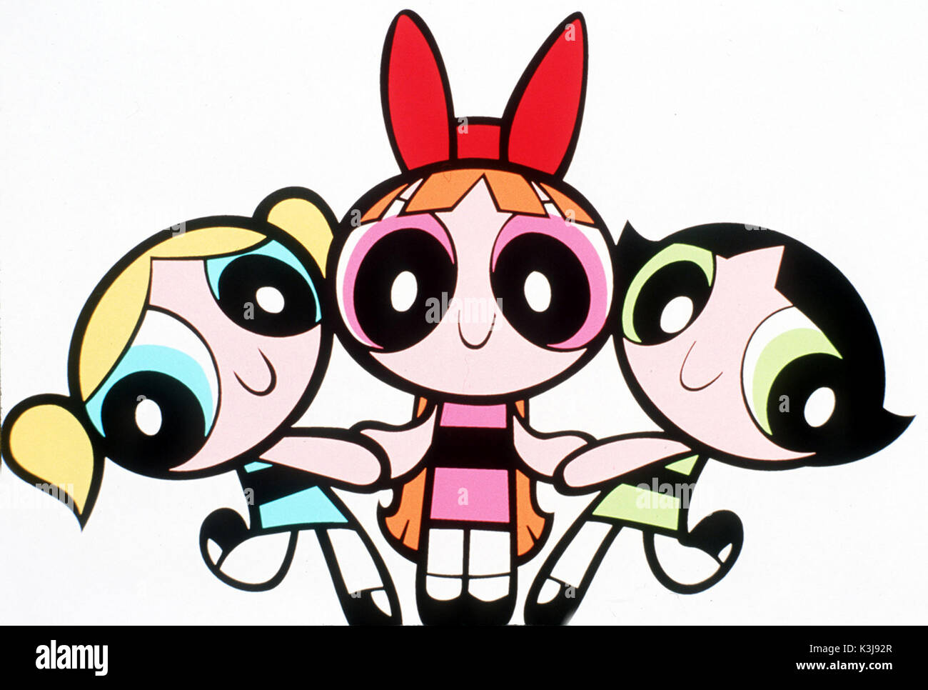 Powerpuff Girls Copyright : Canal 5 la radiodiffusion. Contactez Canal 5 Photos : 0171 550 5583/5509/5544. Gratuit pour la presse et de rédaction annonces utiliser dans le cadre de l'émission de Channel 5 programmes seulement. Cette image ne peut être reproduit qu'avec l'accord écrit préalable de canal 5. Tous droits réservés. Pas pour toute forme de publicité, d'utilisation d'internet ou dans le cadre de la vente de tout produit. Les Powerpuff Girls basée sur l'original de la série anime japonais à partir de 1998 - 2000 Date : 2002 Banque D'Images