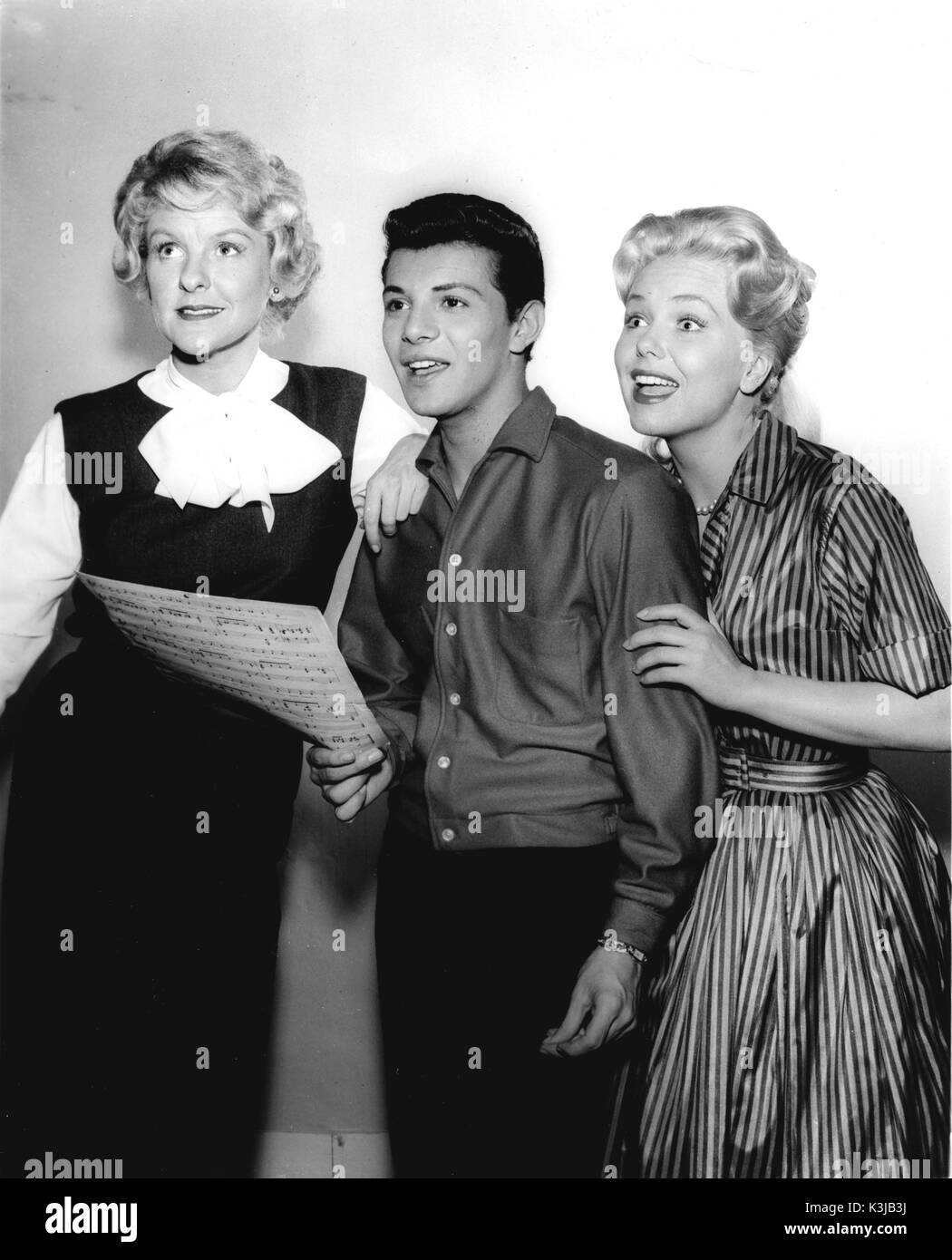 ELAINE STRITCH, Frankie Avalon, Shirley bonne en 1961 Banque D'Images