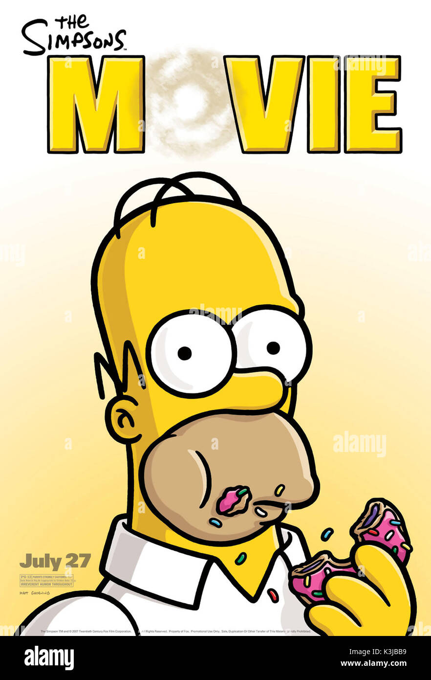 Les Simpson - LE FILM DAN CASTELLANETA voix Homer Simpson Les Simpson - Le film Date : 2007 Banque D'Images