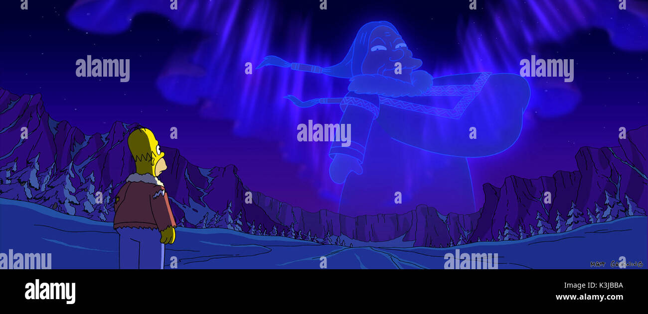 Les Simpson - LE FILM DAN CASTELLANETA voix Homer Simpson Les Simpson - Le film Date : 2007 Banque D'Images