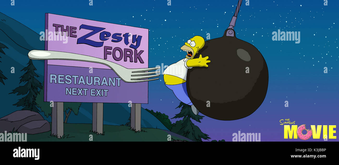 Les Simpson - LE FILM DAN CASTELLANETA voix Homer Simpson Les Simpson - Le film Date : 2007 Banque D'Images